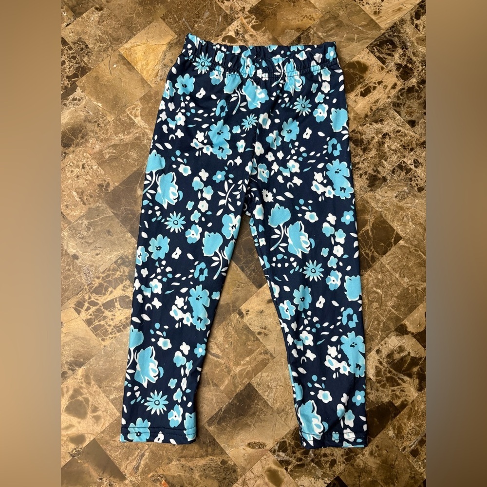 4-30$ SHEIN Floral Print Blue and White Pants 4 years